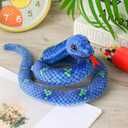 MGZTTHW Giant Stuffed Snake, Lifelike Plush Animal, 110 in Large Toy Snake for Kids, Perfect for Birthday Presents & Parties