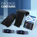 (4 in 1) Professional Knee Brace Built-in Copper Joe Full Leg Compression Sleeve, Adjustable and Detachable Straps - Knee Brace for Men & Women, with Patella Gel Pads & Side Stabilizers, Knee Support Protector for Running, Meniscus Tear, Arthritis