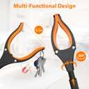 32" Grabber Reacher Tool, 2-Pack Foldable Reacher Grabber Pickup Tool with 360 Rotating Jaw & Magnet, Trash Picker Upper Grabber, Lightweight Grabbers for Seniors Heavy Duty