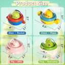 4PCS Animal Press to Go Car Toys for Toddlers 1-3, Push Go Friction Car Toys for 6-18 Months Baby, Animal Space Racing Cars, Infant Play Vehicle Set, Birthday Gifts for 1 Year Old Boy & Girl