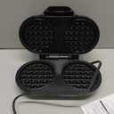 Proctor Silex Double Mini Waffle Maker Machine with 4 Round Non-stick Grids, Makes 2 Personalized Individual Breakfast Keto Chaffles and Hashbrowns, Compact, Black (26102)