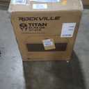 Rockville TITAN SLIM D8 White Powered Subwoofer, Dual 8" Woofers, 400W RMS/1600W Peak, 122dB SPL, Stackable, Vertical/Horizontal Mount, Bass Boost, XLR/RCA Inputs, Compact Plywood, Ideal for DJ/Live