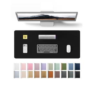 YSAGi Leather Desk Protector, Office Mat, Large Mouse Mat, Non-Slip PU Leather Blotter, Laptop Desk Mat, Waterproof Writing Pad for Office and Home(Black, 40" x 24")
