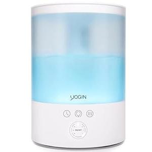 YOGIN Humidifiers for Bedroom Large room, Top fill 2.5L Ultrasonic cool mist Humidifiers for Baby Nursery and Plants, Up to 24 Hours, 24db Quiet, Night Light, Auto Shut Off, Easy Clean Humidifier, White