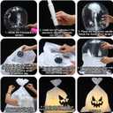 8 Set 3D Halloween Ghosts Yard Signs Lawn Outdoor Decorations 12 INCH DIY Light up Spooky Ghosts Yard Stakes for Lawn Decorations Outdoor Garden Home Party Decor