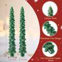 4 Pcs 10 Inch Christmas Tree Candles, Natural Beeswax Christmas Tree Shaped Candles for Xmas Decor, Unscented Christmas Tree Taper Candles for Holiday Decoration, Party, Banquet(Green)