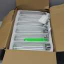 12 Pack 18oz Glass Bottles with Lids Carry Strap for Juicing, Reusable Clear Glass Water Bottle with Stainless Steel Airtight Cap for Refrigerator, 100% Leak Proof, BPA Free Drinking Jar