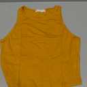 Women Sleeveless Cami Crop Tank Tops Racerback High Halter Neck Shirts (Large, 911-mustard)
