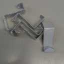 5 Pcs Over The Door Hooks Z-Shaped Hanging Hooks Dual Head Fits 3/4" and 1-1/2" Door Widths, Stainless Steel Reversible Single Hanger Hook for Door, Kitchen, Cabinet, Cupboard, Drawer (Silver)