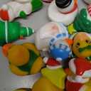 18 Christmas Ducks Bath Toys, Assorted Cute Rubber Duckies Bulk for Christmas Party Favors, Mini Ducky Baby Bathtub Shower Pool Toys for Kids, Xmas Table Dcorations Stocking Stuffers Gifts