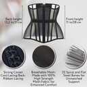 Mesh Corset Waist Trainer for Women - Underbust Corset Lace Up - Waist Cincher Shapewear - Body Shaper (Black, L)