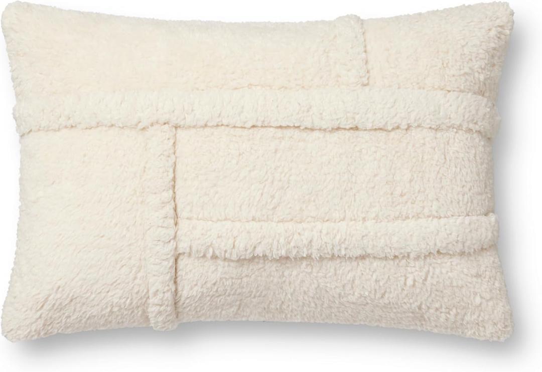 Loloi PLL0111 Ivory 13'' x 21'' Cover Only Pillow 2pcs. 