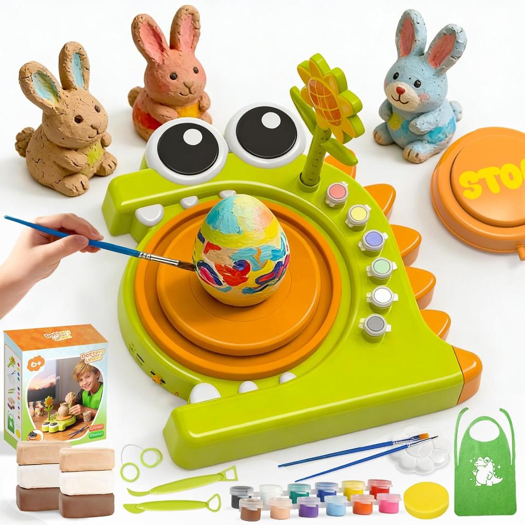 HAYXUN Easter Basket Stuffers for Children Pottery Wheel Kit for Kids  Arts and Crafts for Kid Ages 8-12 Art Supplies for Kids Toys - Easter Gift for Kids