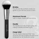 Makeup Brushes Set, Mlemle Professional 25 Pcs Makeup Kit, Include Foundation Powder Blush Concealers Eye shadows 21 Pcs Makeup Brushes and 2 Powder Puff, 2 Makeup Sponge(B01-Black)