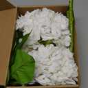 Hollyone White Hydrangea Artificial Flowers 6pcs Large Real Touch Faux Hydrangeas Silk Flowers Bouquets Fake Flower with Stems for Home Decor Indoor Wedding Kitchen Centerpiece Table Decorations