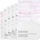 W2 Tax Forms 4 Part 2024, 50 Employees kit, with 50 envelopes IRS-Compatible, Great for QuickBooks and Accounting Software, All W2 Lazer Forms in Value Pack,