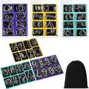 Poen 48 Pcs Metal Wire Puzzle Set with Pouch Brain Teaser IQ Test Disentanglement Iron Link Unlock Interlock Physics Mind Metal Puzzles for Adults Stocking Stuffers Challenge Gifts Party Favor