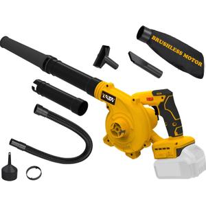 Cordless Leaf Blower for Dewalt 20V Max Battery, Jobsite Air Blower with Brushless Motor,6 Variable Speed Up to 180MPH,2-in-1 Handle Electric Blower and Vacuum Cleaner(Battery Not Included)