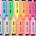 ZEYAR Highlighter, Chisel Tip Marker Pen, AP Certified, Assorted Colors, Water Based, Quick Dry (12 Colors)