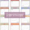 2 x Aesthetic 2025-2026 Magnetic Calendar for Refrigerator, Fridge Calendar Magnet Runs Until December 2026, 18 Monthly Refrigerator Calendars with Checkered Design for Easy Organizing