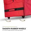 2 x ZOBER 600D Oxford Fabric Rolling Christmas Tree Storage Bag - Fits 7.5 Ft Artificial Trees - Waterproof Christmas Tree Bag For Storage Box For Xmas, Durable Handles and Wheels - Card Slot - Red