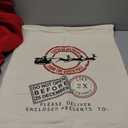 TRIXES Santa Sack Red - Xmas Reindeer Post Style Draw String Present Bag Sack - Gift Wrapping - Extra Large Capacity - 99cm x 70cm