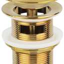 Brushed Gold Freestanding Bathtub Drain Stopper, Compatible with Freestanding Bathtub Drain Rough-in Kit