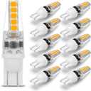 12 Volt Low Voltage Wedge Base Led Landscape Bulbs T5 T10 3W 300lm,T5 Malibu Path Garden Light Bulbs,921 922 912 194 168 T10 RV Camper Trailer Motorhome Marine Boat Dome Light,2700K Warm White,10 Pack