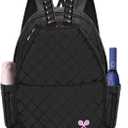 Tennis Bag for Women,Tennis Racket Bags for Women Men for Gym Bag,Waterproof Sling Tote Bag for Pickleball,Badminton Backpack,Cute Gym Bag for Women Duffle Bag,Training,Travel (Black)