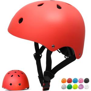Glaf Toddler Helmet for 2-8 Years Kids Bike Helmets Baby Girls Boys Multi-Sport Adjustable Skateboard Bicycle Helmet Lightweight 4 Sizes for Toddlers (XS: 18.9-19.7 / 48cm-50cm, Red)