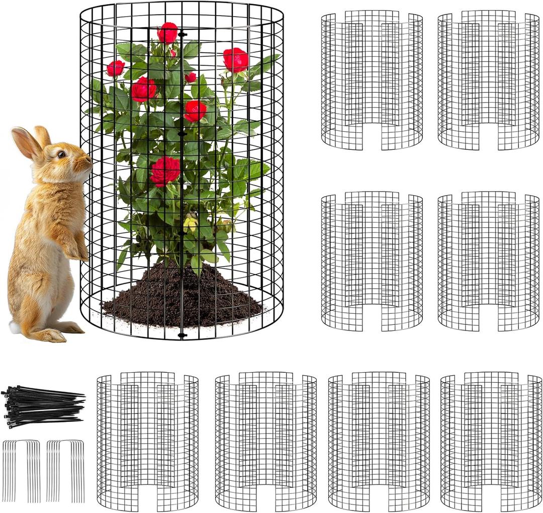 8 Pack Plant Protector from Animals, Wire Mesh Plant Cages for Garden Sturdy Metal Plant Protectors to Keep Rabbits, Squirrels, and Animals Out Ideal for Vegetables, Flowers, and Outdoor Plants