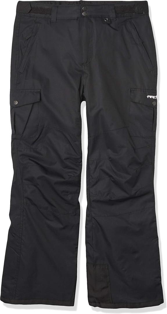 Arctix Kids Snow Sports Cargo Snow Pants with Articulated Knees (Black) XL
