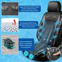 Cooling Car Seat Cover,Ventilated Seat Coolers for Vehicle with Vibration | 5 Quiet Turbo Fan,3 Speed,5 Vibration Mode,48 3D Air Vents,Anti Sweat Seat Cooler Pad,for Cars SUV Truck,Summer Driving