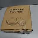 12 Pcs Unbreakable Deep Dinner Plates Set, 10 inch Reusable Plastic Wheat Straw Plates, Microwave and Dishwasher Safe Plate for Kitchen, Lightweight Plate for Dessert, BPA Free, White