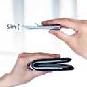 Travelambo Carbon Fiber Money Clip Front Pocket Wallet Minimalist Wallet Slim Wallet Credit Card Holder