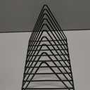 EASEPRES Vinyl Record Holder Storage, 9 Slot Metal Magazine Book Album Display Rack, Stylish Triangle Desktop File Sorter Organizer for Home Office, Black Pack of 3