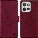 ZZXX for Motorola Moto G Power 5G 2025 Wallet Case with [RFID Blocking] Card Slot Kickstand Magnetic PU Leather Flip Fold Protective Phone Case for Moto G Power 5G 2025 Case Wallet(Wine Red-6.8 inch)