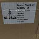 8 Lights 23.6" Black Wagon Wheel Chandelier Farmhouse, Metal Round Industrial Rustic Vintage Kitchen Island Pendant Light for Living Room Kitchen Dining Room Foyer Entryway