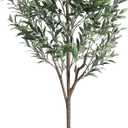Alupssuc 6ft Olive Tree Artificial Indoor, Fake Tree Potted with Lifelike Fruits and Realistic Leaves, Faux Plants for Modern Home Office Living Room Decor
