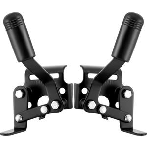 DaisyInner 2 Pcs Heavy Duty Wheelchair Brakes Wheel Locks Wheelchair Parts Mount Bolt on Style for 7/8 Inch Tubing Universal Wheel Lock Brake Assembly Medical Transport Chair Brake Side (Black)