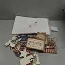 26 Pcs 4th of July Tiered Tray Decoration Patriotic USA Wood Signs Rustic America Flag Red White and Blue Tiered Tray Decorations for Memorial Day Home 250th Anniversary Birthday Party