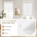 Grandekor No Drill Cordless Zebra Blinds,29" W x 72" H,White