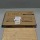 SONGMICS Cabinet Organizer Shelf, Set of 2 Kitchen Counter Shelves, Kitchen Storage, Spice Rack, Stackable, Expandable, Metal and Engineered Wood, Ink Black and Natural Beige UKCS02NB (11.7"W)