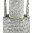 Hollyone Large Vintage Ceramic Vase with 2 Handles, 15.6" Tall Silver-Toned Antique Rustic Decorative Floral Grey Vases for Flowers Home Table Centerpiece Shelf Living Room Entryway Farmhouse Decor