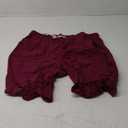 SIR7 Men's Linen Casual Classic Fit 11 Inch Inseam Elastic Waist Shorts with Drawstring (X-Large, Wine)