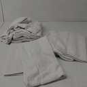 GOLD TEXTILES 12 Pack White Bath Mat Towels 20x30 Inches (Not a Bathroom Rug)- Cotton Blend Washable Economy Hotel Bath Mats