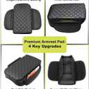 Center Console Armrest Cover for Kia Sportage 2023 2024 2025 2026 Accessories Arm Rest Lid Pad with Side Pockets, Black Faux Leather