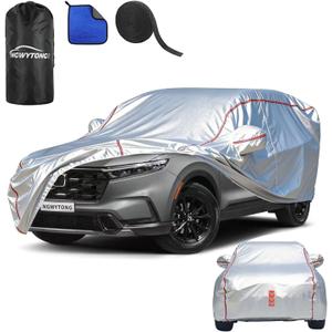 Car Cover Waterproof All Weather for Honda CRV 1996-2025,All-Around Fastening and 4 Upgrades, 30s Quick-Install for Car Cover