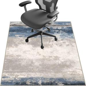 Chair Mat for Hardwood Floor,48"*36" Under Desk Mat for Rolling Computer Chair &Low Pile Carpet Floor,Anti-Slip Floor Protector for Home Office Abstract Style
