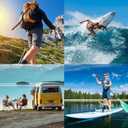 Waterproof Dry Bag for Women and Men,5L Roll Top Lightweight Storage Bag Reflective Backpack with Waterproof Phone Pouch Suitable for Travel Swimming Boating Kayaking Paddle Accessories